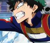 midoriya grabbing for the headband